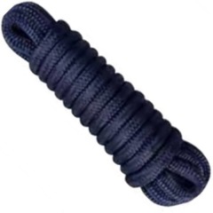 Polyester/Polypropylene Braided Mooring Rope With Spliced Eye 16 Plaited 12mm x 6 Metre - Navy - 01.920.501